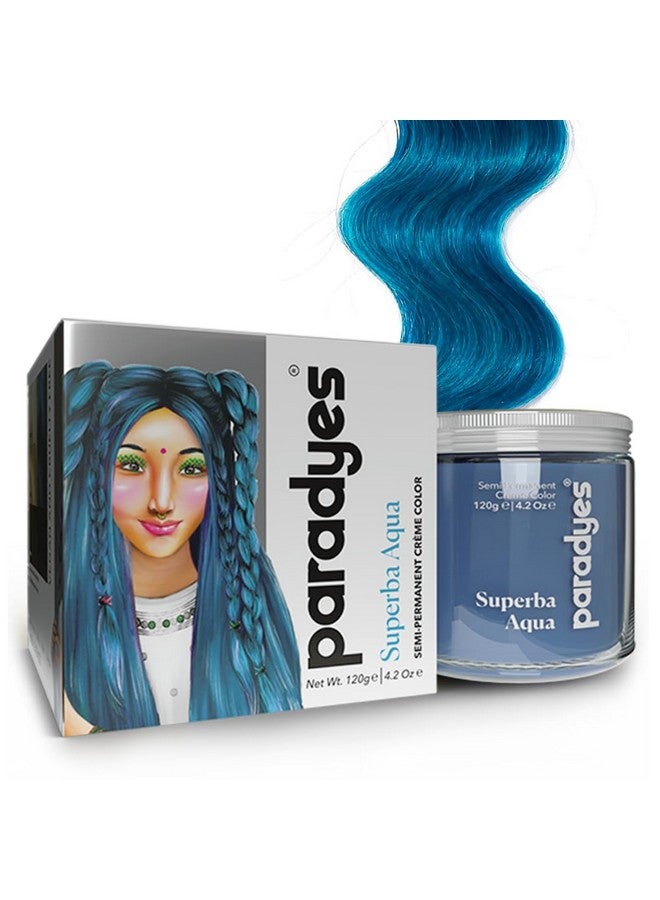 Paradyes Semipermanent Superba Aqua Diy Conditioner Based Hair Colour Infused With Aloevera Bhringaraj Brahmi Almonds & Amla 120 Gm - Image 1