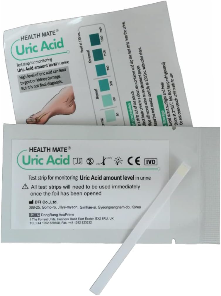 One Step 10 x GP Professional Uric Acid Gout Urine Test Strips - Image 1