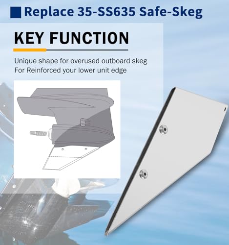 Camoo 35SS635 Skeg Guard Repair Kit Marine Grade Stainless Steel Skeg Protector Guard for Evinrude Johnson OMC Cobra Outboards Bolton Skeg Protector Cover - Image 3