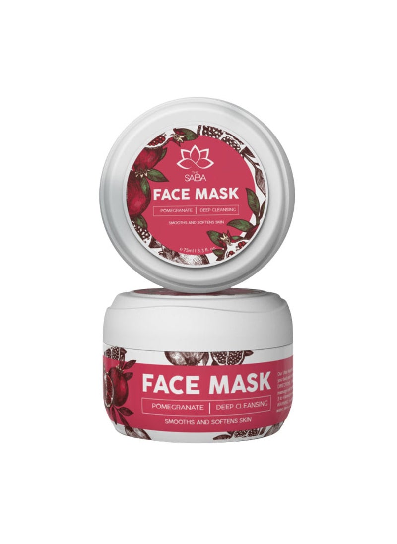 The Saba Face Mask Pomegranate 75ml 