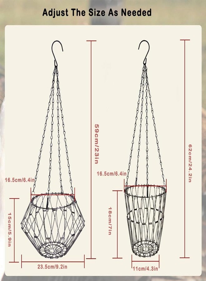 Journdream Hanging Bird Feeder Accessories,Foldable Parrot Fruits Vegetables Feeder with 4pcs Adjustable 17inch Hanging Chain,Bird Swing Toys for Parrot Sparrow Oriole,for Courtyard Porch Indoor Outdoor - Image 3