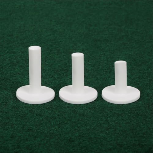 Orlimar Rubber Driving Range Golf Tees for Range Mats or Simulator (3 Pack Assorted Sizes, White), 2-inch, 2.5-inch and 2.75-inch Height Tees for Indoor or Outdoor Use - Image 3