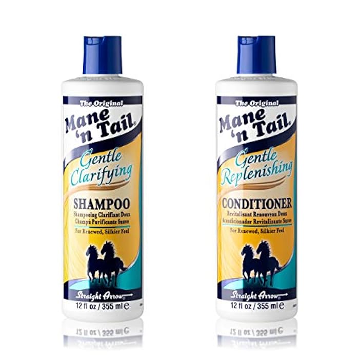 Mane 'n Tail Gentle Clarifying Shampoo & Replenishing Conditioner (12 oz Each) – Removes Build-Up, Restores & Revitalizes for Healthy, Silky Hair - Image 1
