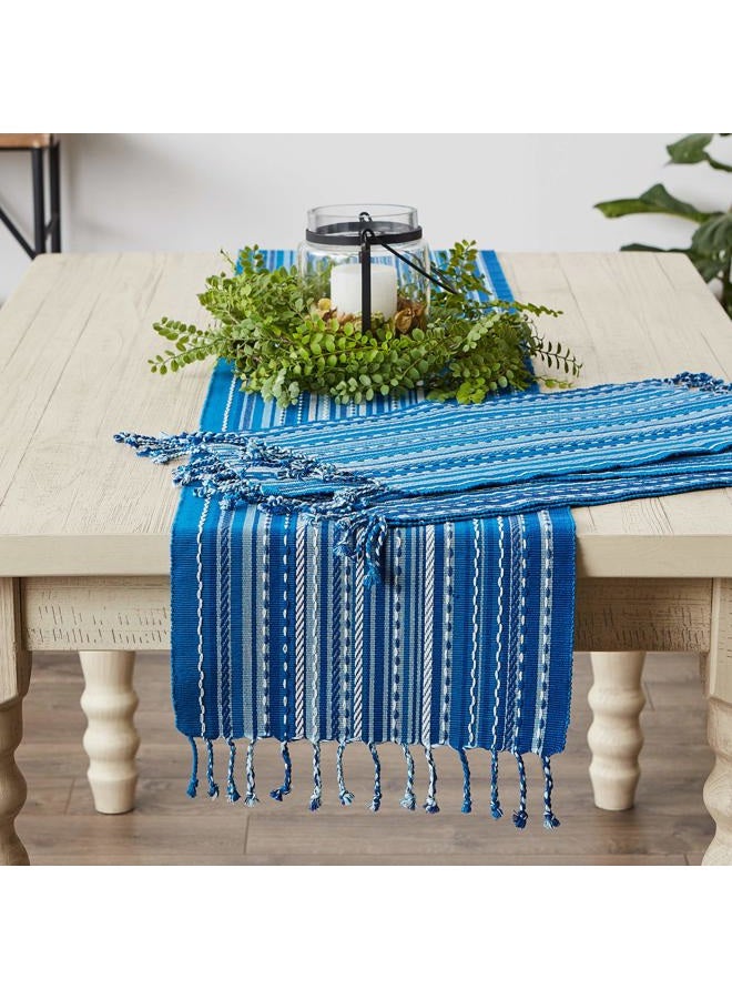 DII Southwest Collection Tabletop, Table Runner, 14x72, Blue - Image 5