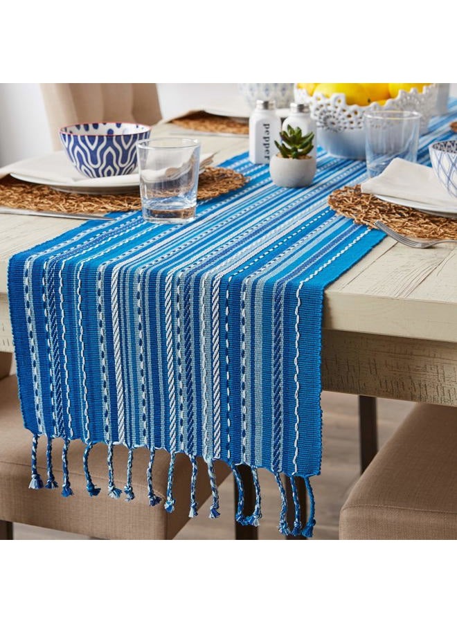 DII Southwest Collection Tabletop, Table Runner, 14x72, Blue - Image 3