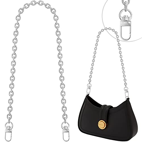 Chewarelly 1 Pcs Purse Chain Strap Cross Body Chain Strap Replacement Chain for Handbag Shoulder Bag Purse(O Chain 0.28 Inch-47.2 Inches/120cm, Silver) - Image 1