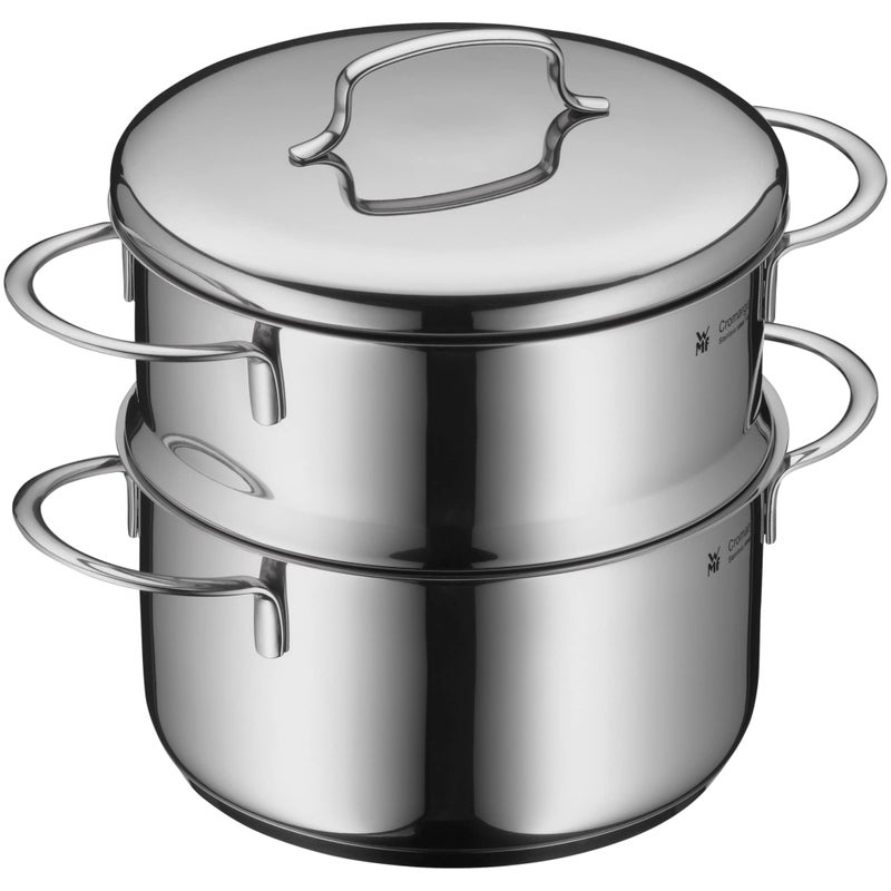 WMF 716836040 GemseSteamer  16 cm approx 15l Mini stackable Cromargan stainless steel brushed suitable for all stove tops including induction dishwashersafe Silver