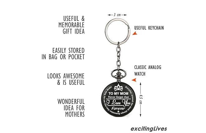 exciting Lives ساعة جيب للأم - هدية لعيد ديوالي، يوم عيد الميلاد، عيد الميلاد، الذكرى السنوية، هدية للأم، ماما، والدة الزوج، هدية للأم، هدايا ديوالي - Image 2