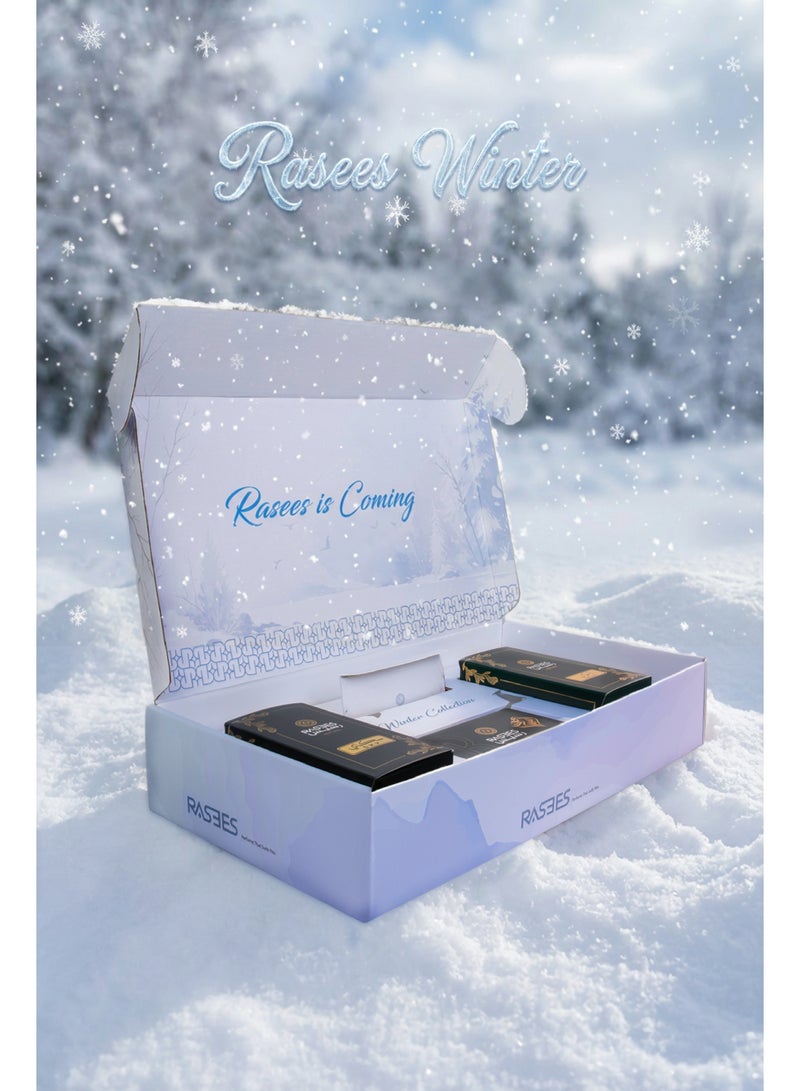 rasees Winter Collection includes Luxury Perfume 75 ml, Sky Perfume 75 ml, and Moroccan Super Daily Oud (3 tolas) - Image 1