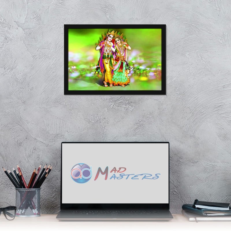 Mad Masters Radha Krishna Painting Aesthetic Hanging Photo Frame Decorative Item Home Decoration and Wall Decor for Living Room and Bedroom MM 11016 8x12 Inch Paper With Plexi Glass - Image 5