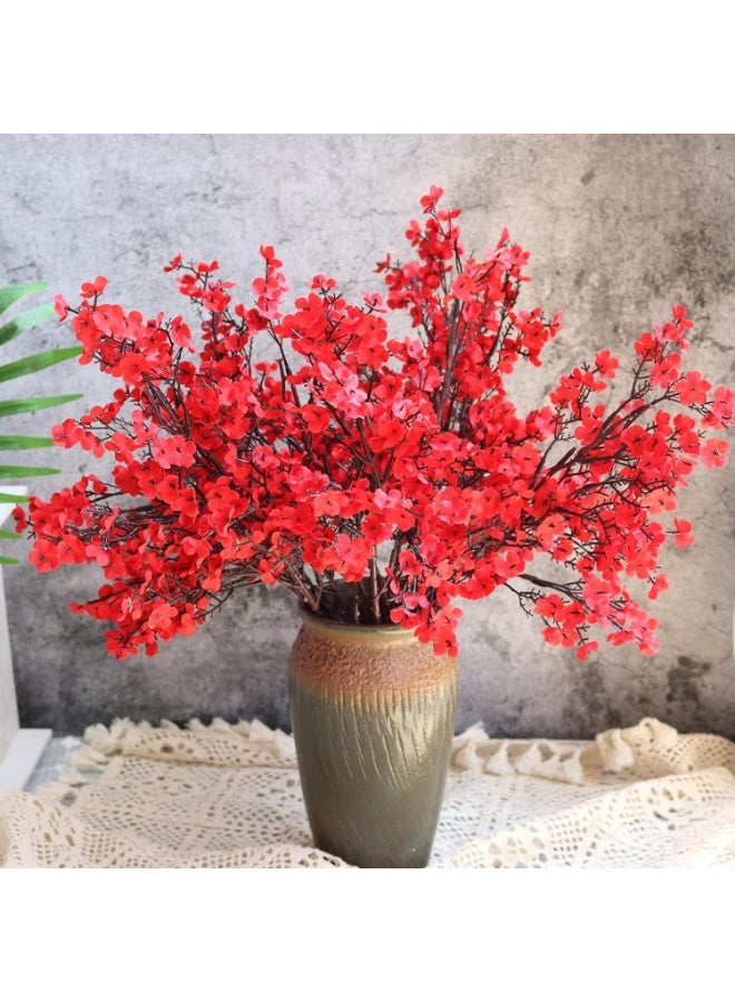 Bluejw Artificial Flowers 10 Bulk Faux Silk Fake Plants DIY Bouquet Floral for Office Kitchen Wedding Party Decor/Without Vase - Image 5