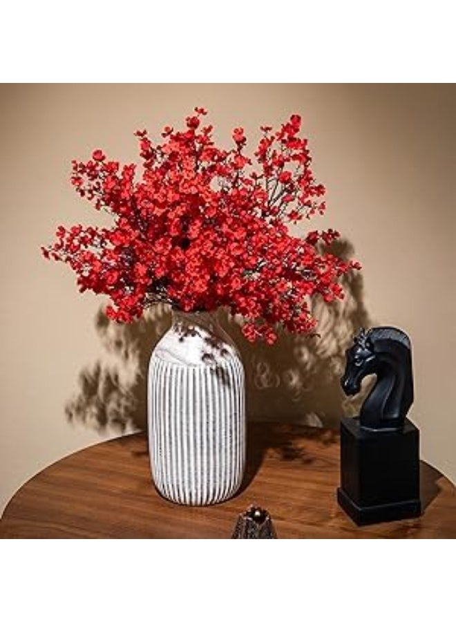 Bluejw Artificial Flowers 10 Bulk Faux Silk Fake Plants DIY Bouquet Floral for Office Kitchen Wedding Party Decor/Without Vase - Image 1