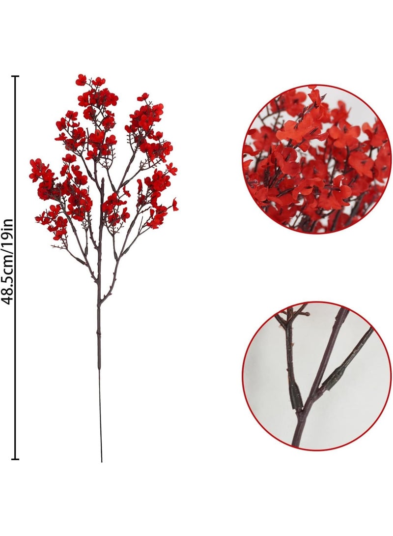Bluejw Artificial Flowers 10 Bulk Faux Silk Fake Plants DIY Bouquet Floral for Office Kitchen Wedding Party Decor/Without Vase - Image 3