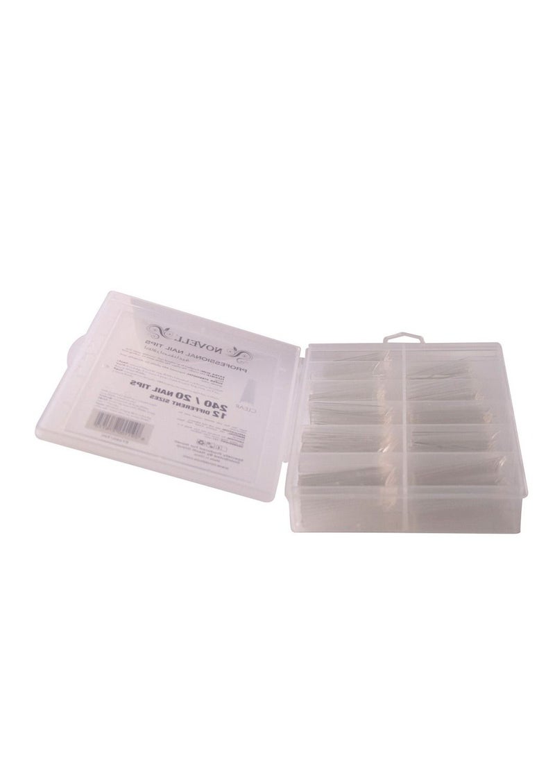 NOVELL Nail Tips Professional Clear 12 Sizes 20 Each - Image 2