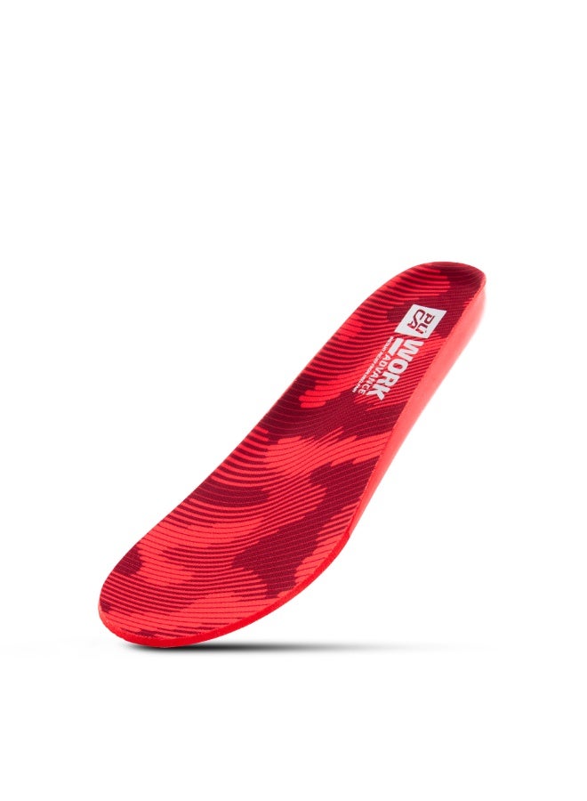 Puca Insole with Advanced Responsive Cushioning Best for standing long hours Work Advance Red - Image 1