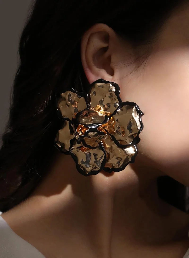 سوهي أقراط بيان زهرة الربيع المتضررة مجوهرات