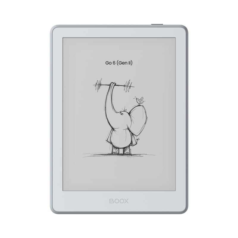 BOOX Go 6 (Gen II) 6-Inch E Ink eReader, 300 PPI, Android 11, 3GB RAM, 32GB Storage, Dual-Tone Front Light, Wi-Fi & Bluetooth 5.0, Grey - Image 1
