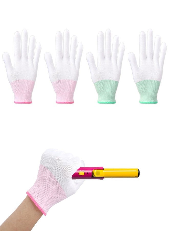 Exircy 4 Pcs Heat Gloves for Hair Styling, Heat Resistant Gloves Professional Curling Iron Glove for Flat Iron and Curling Wand Suitable Sublimation Heats Transfer Printing - Image 1