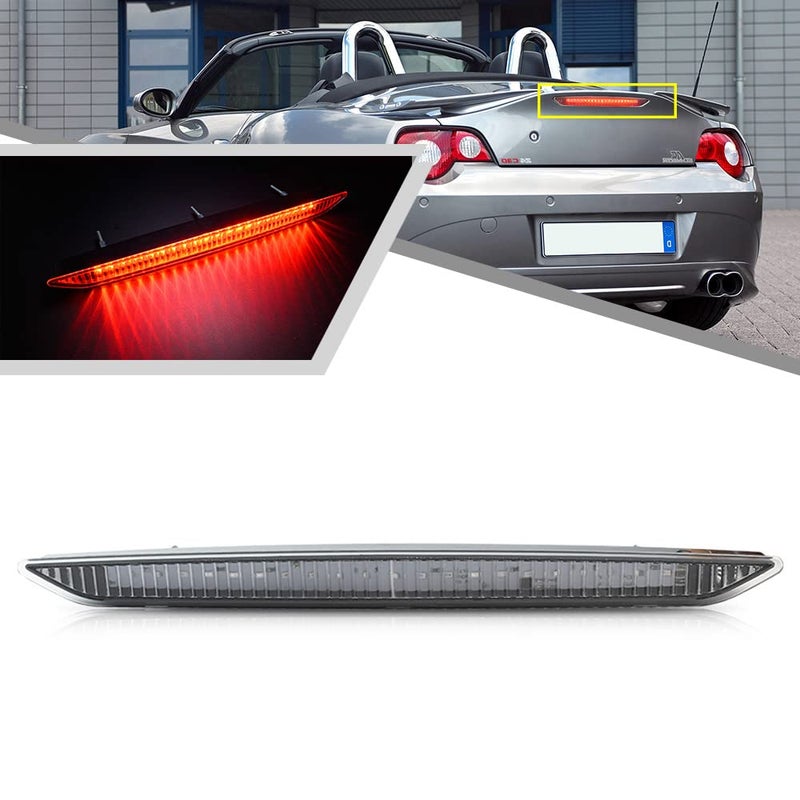 Mingrui test Clear Lens Red LED 3rd Third Brake Light for BMW Z4 E85 20032008 Rear Center High Mount Stop Lamp CHMSL lighting Assembly