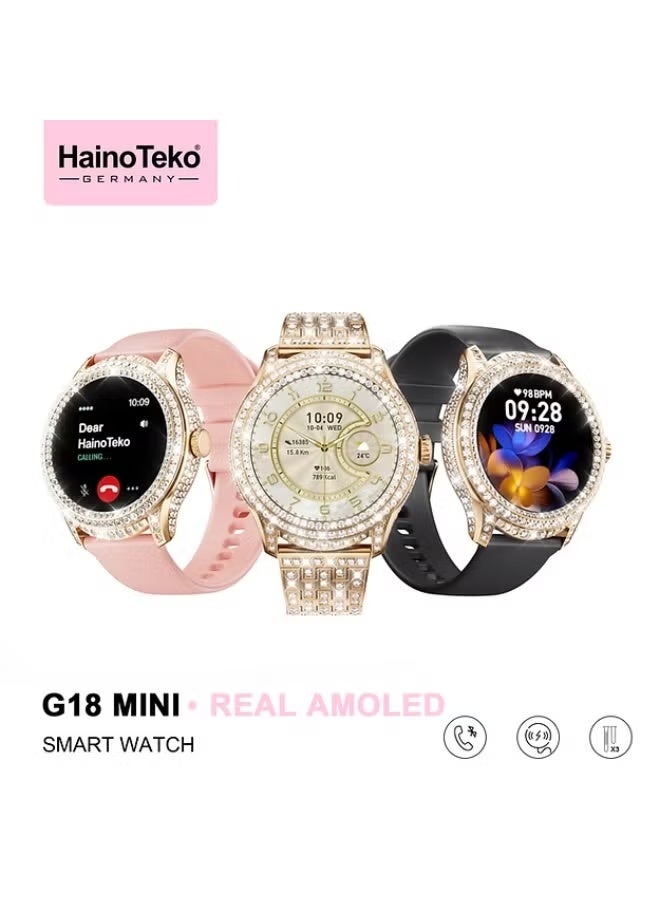 هينو تيكو ساعة هاينو تيكو   G18 MINI الذكية الفاخرة بشاشة أموليد حقيقية - Image 4