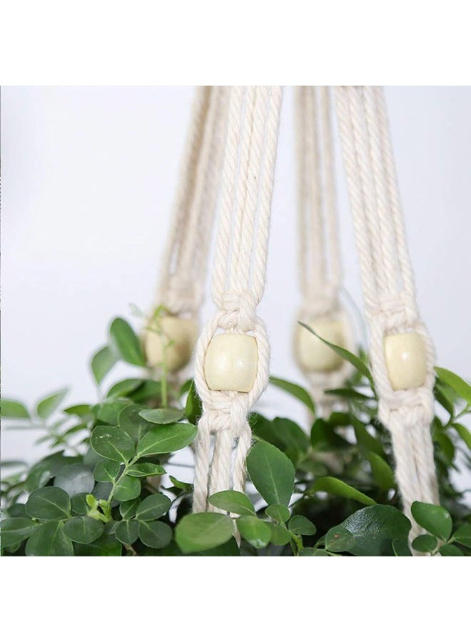 ELANE 2PCS 3-Tier 70" Macrame Hanging Planter Basket Plant Hanger Indoor Outdoor Hanging Plant Holder for Stand Flower Pots Decorations - Image 4