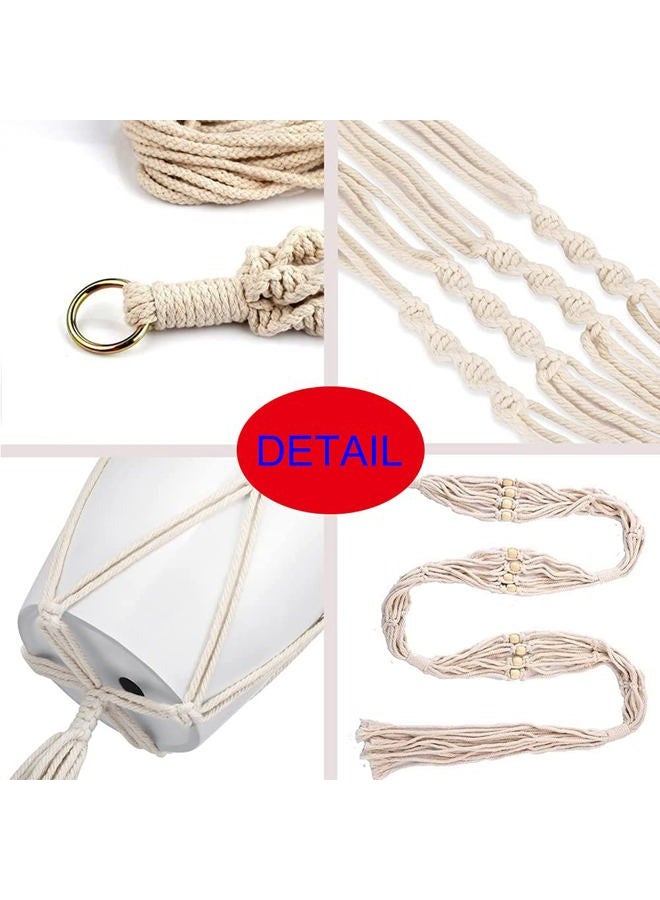 ELANE 2PCS 3-Tier 70" Macrame Hanging Planter Basket Plant Hanger Indoor Outdoor Hanging Plant Holder for Stand Flower Pots Decorations - Image 3