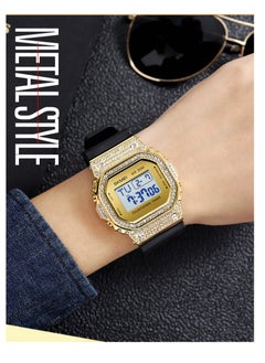 SKMEI Shikemei Watch Series Diamond-studded Luxury Digital Watch Waterproof TPU Strap Fashion Watch  - Image 3