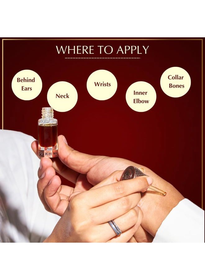 DUKHNI Dehn Al Oud Attar For the Oud Connoisseur | Authentic Arabic Fragrance Oil | Special Luxury Ramadan & Eid gift | 1 bottle x 6ml | Arabian Perfume Oil  - Image 2