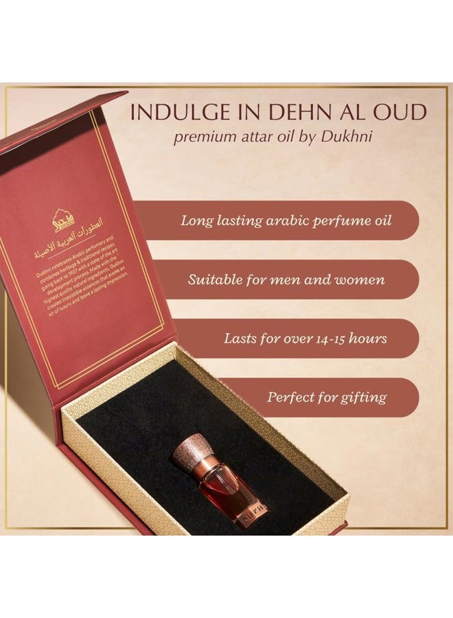 DUKHNI Dehn Al Oud Attar For the Oud Connoisseur | Authentic Arabic Fragrance Oil | Special Luxury Ramadan & Eid gift | 1 bottle x 6ml | Arabian Perfume Oil  - Image 5