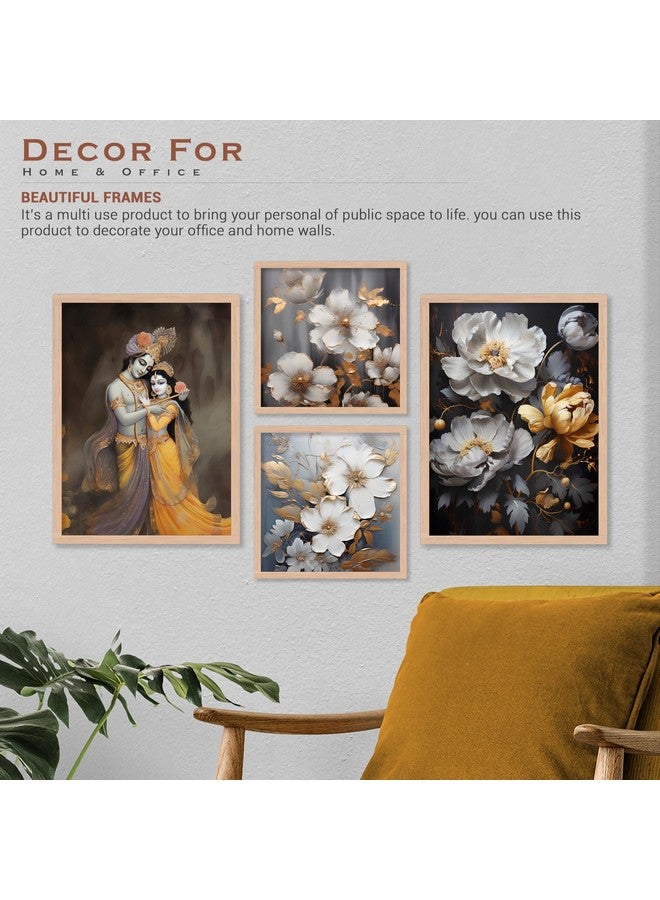 ARTELLY Wall Painting For Living Room Bedroom - Framed Wall Art - Painting For Wall Decoration - Office Frames For Wall Decor (Set Of 4) (Medium, Modern 10) - Image 5
