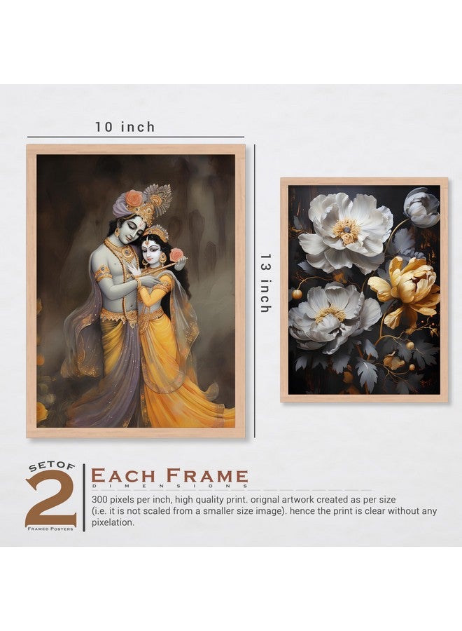 ARTELLY Wall Painting For Living Room Bedroom - Framed Wall Art - Painting For Wall Decoration - Office Frames For Wall Decor (Set Of 4) (Medium, Modern 10) - Image 2