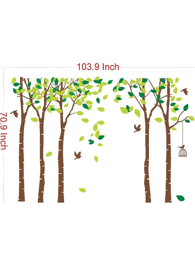 LUCKKYY Giant Jungle Tree Wall Decal Removable Vinyl Sticker Mural Art Baby Girl Nursery Decor Baby Room Decor Kids Room Decor (103.9x70.9) (Brown) - Image 4