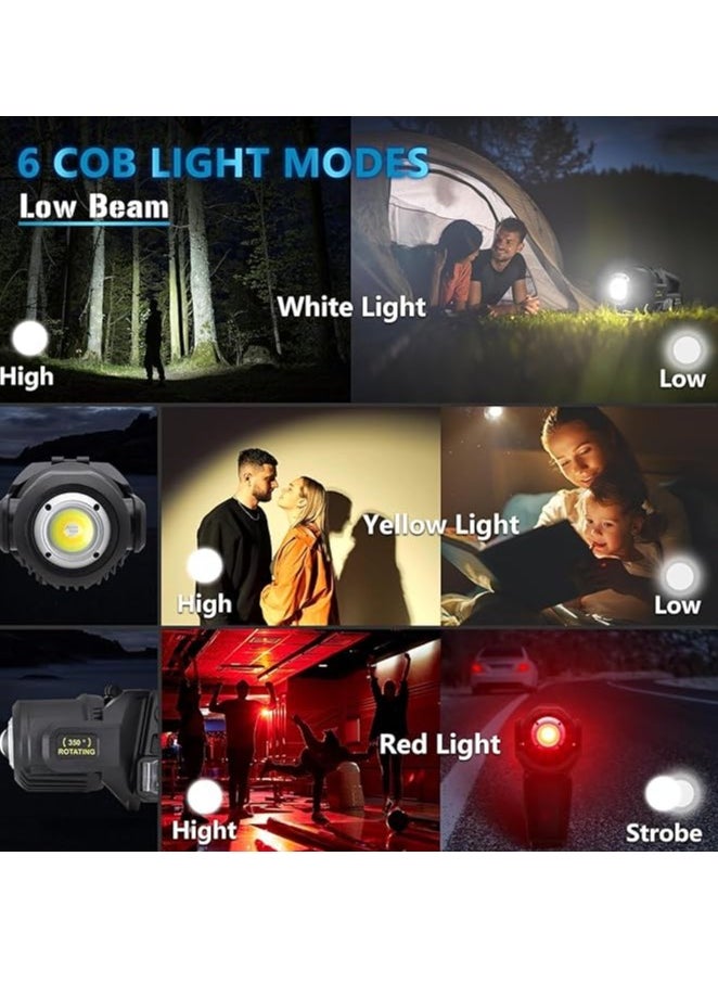 QLIGHT - QLIGHT Rechargeable Spotlight Outdoor Handheld, 2,000,000 Lumens Led Spot Light Flashlight with Solar Panels, 9 Modes Waterproof Handheld Spot Light for Outdoor Marine Boating Hunting - Image 1