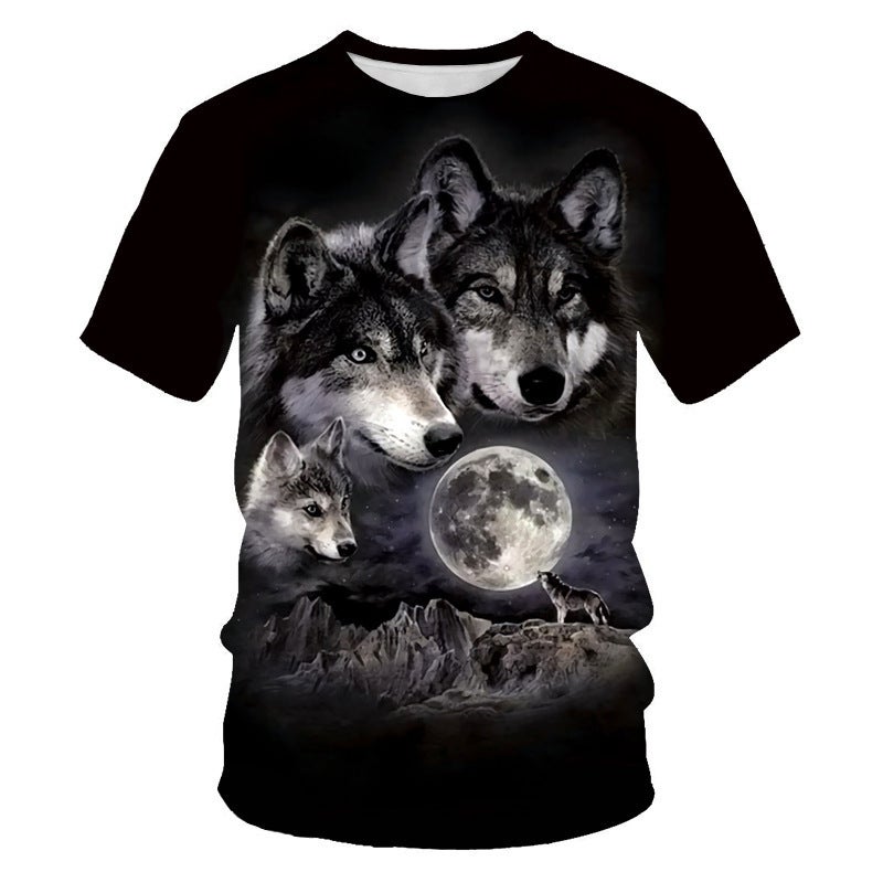 2024 Summer Explosions Trend Fox Wolf Men'S T-Shirt 3D Digital Printing Short Sleeve - Image 1