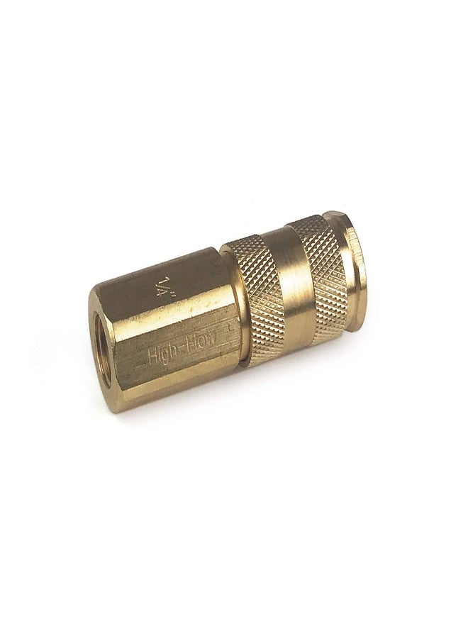 PRIMEFIT XHC1414FB6-B10-P XP Extreme Performance Series (10 Pack) Hi-Flow (V-Style) Brass Coupler 1/4" x 1/4" Female - Image 2