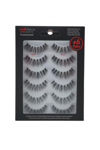 Red Cherry 523 False Eyelashes Pack of 6 Pairs - Image 2