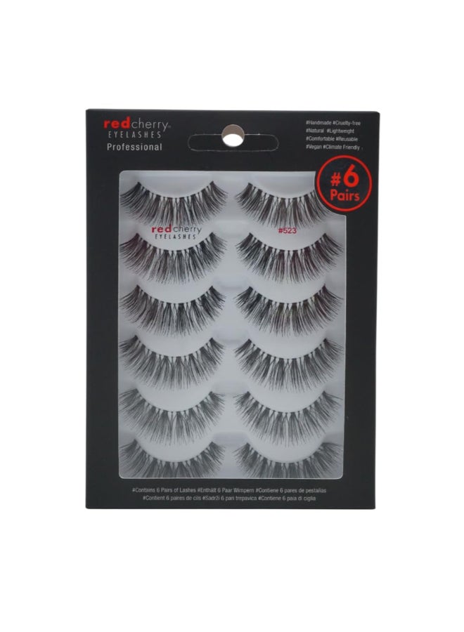 Red Cherry 523 False Eyelashes Pack of 6 Pairs - Image 3