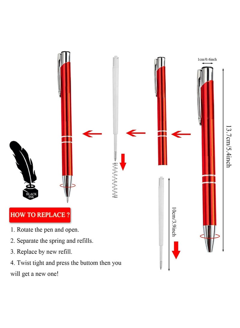 Excefore Office Pens 5 PCS Metal Pen Ballpoint Pastel Pen for Women Men Bosses Desk Supplies Black Ink School Office Supplies Rotating Neutral Ballpoint Pen Suitable for Business Gifts Exhibition Gifts - Image 4