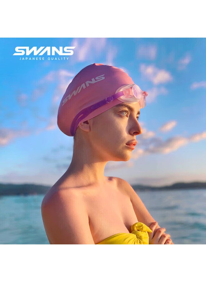 Speed Vision Suan Swimming Cap For Men And Women, Silicone Waterproof, Comfortable, Non-binding, Long Hair Protection, Ear Protection, Swimming Equipment, Cymsa18-10 Black Gold - Image 4