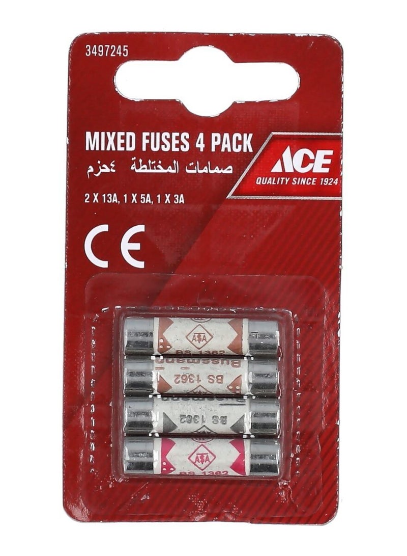 ACE Ace 4 Piece Mixed Fuse White And Silver
