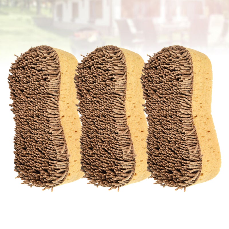 3pcs 8-shaped Plush Sponges Cleaning Scrubber Handy Multifunction Washing Sponge for Floor Window Car - Image 5