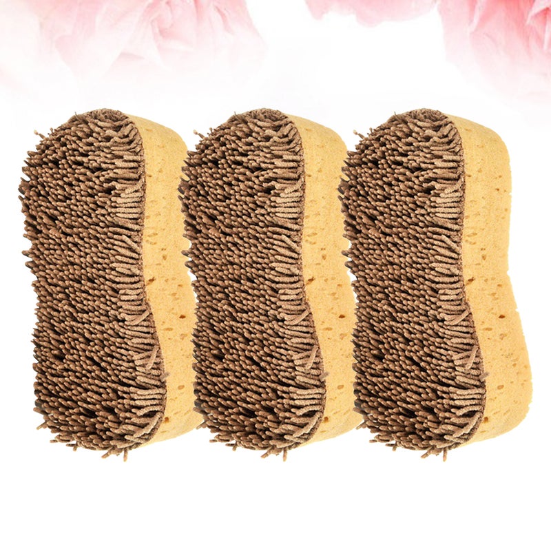 3pcs 8-shaped Plush Sponges Cleaning Scrubber Handy Multifunction Washing Sponge for Floor Window Car - Image 3