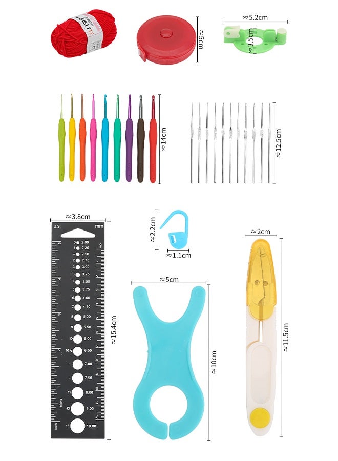 Crochet Yarn Knitting Kit Complete Portable Set - Image 5