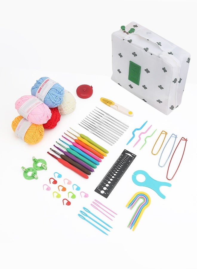 Crochet Yarn Knitting Kit Complete Portable Set - Image 1