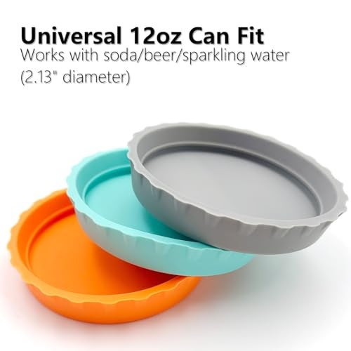 Qgond 6 PCS Silicone Soda Can Lids, Reusable Can Covers in 6 Colors – 3 with Straw Openings & 3 Fully Sealed – Leakproof BPA-Free Can Tops for Beer, Soda, Juice, 2.13 Inch Standard Cans - Image 3