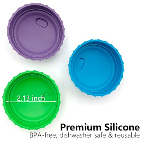 Qgond 6 PCS Silicone Soda Can Lids, Reusable Can Covers in 6 Colors – 3 with Straw Openings & 3 Fully Sealed – Leakproof BPA-Free Can Tops for Beer, Soda, Juice, 2.13 Inch Standard Cans - Image 2