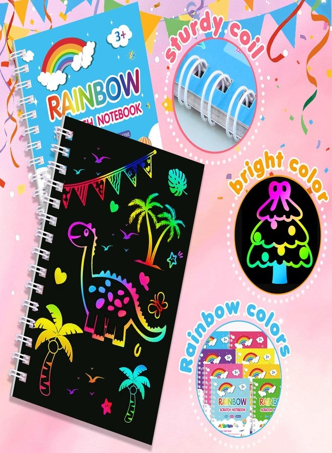 Elover 24 Pack Scratch Art Party Favors for Kids Birthday Goodie Bag Stuffers Rainbow Scratch Notebook Classroom Prizes Bulk Kids Craft School Supplies Return Gifts for Girls Boys 3-5,4-8,8-12 Years Old - Image 2