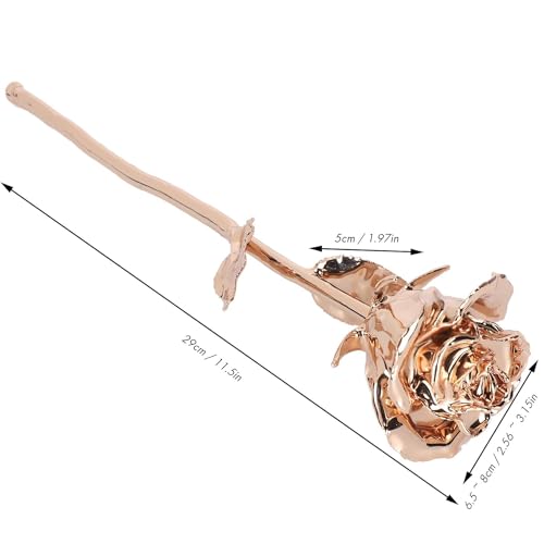 LAVANAYA SILVER® - Eternity Gold Dipped Real Rose in Exclusive Velvet Box - Romantic Valentine's Day | Birthday | Anniversary Gift for Wife | Girlfriend | Lover -Preserved Forever Rose Flower - 28 C M - Image 2