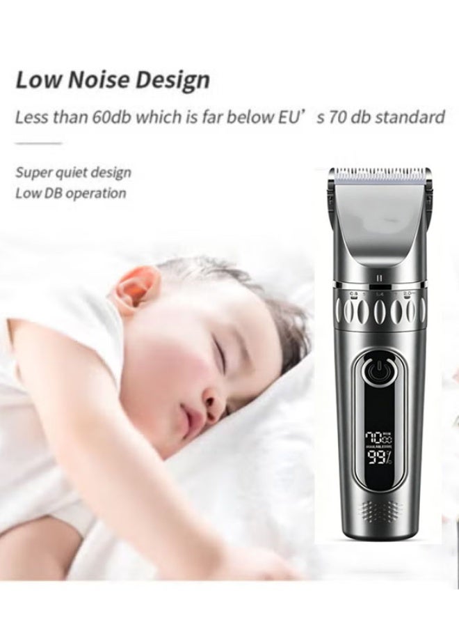 Arabest Dog Clippers,Electrical Pet Shaver Clippers,Low Noise and High Power Cordless Dog Grooming Kit with LCD Display Dog Clippers for Grooming,Pet Clippers for Cats and Other Animals,USB Rechargeable - Image 4