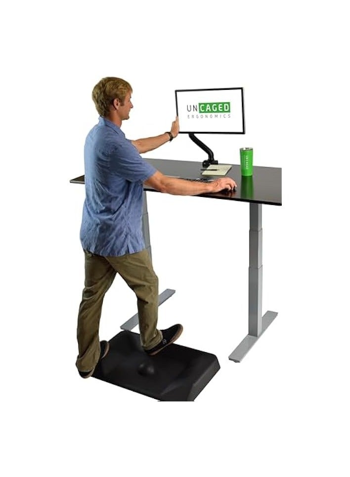 erorex Single Computer Monitor Arm with 2 USB Ports Adjustable Height Universal Mount LCD Holder sit Stand-up Standing Desk Accessory Organizer one Screen Swivel pan tilt Screens Black - Image 4